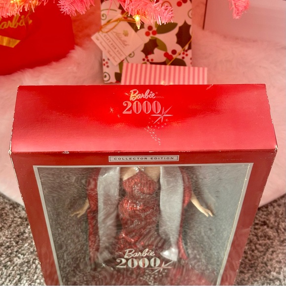 2000 Holiday Barbie Doll Red Dress Mattel Collector Edition Christmas - Picture 2 of 4